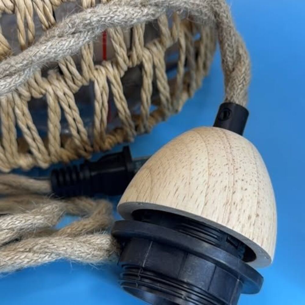Woven Rope Pendant Light - Picture 3 of 3